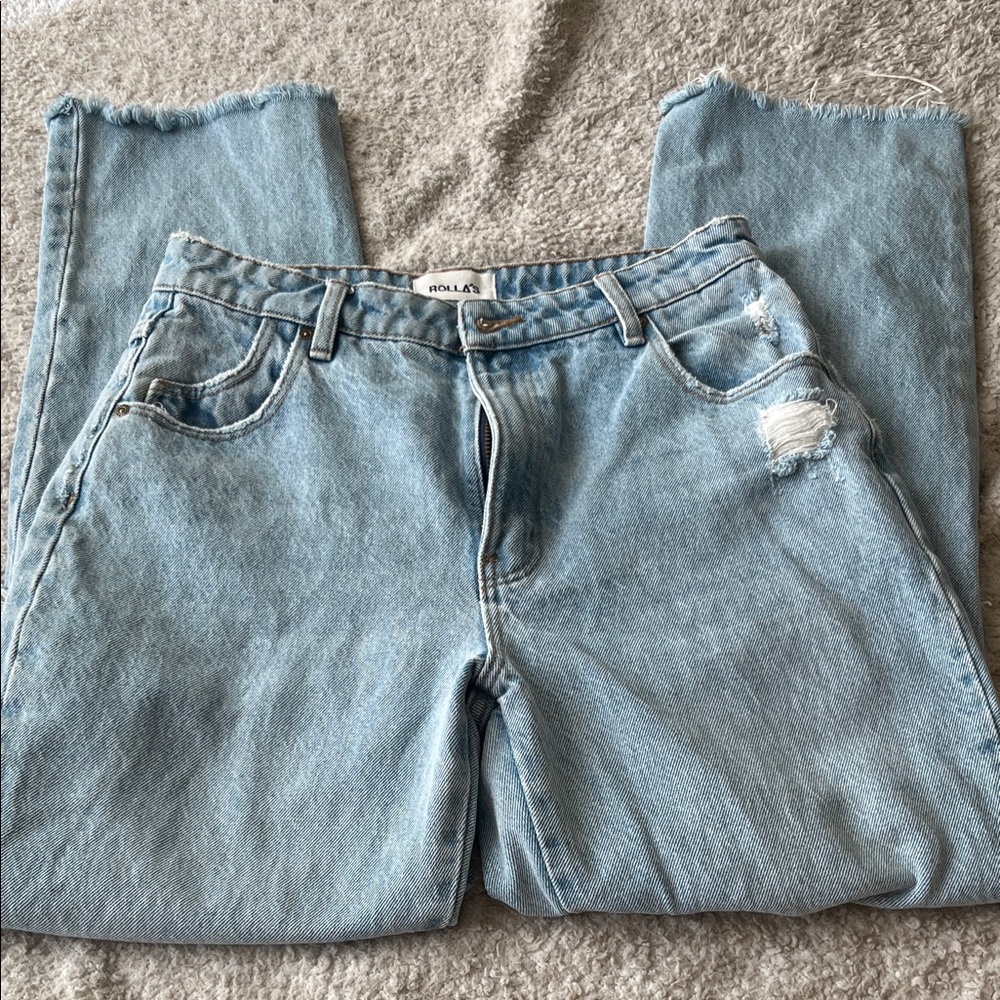 Rolla’s original high rise straight jeans